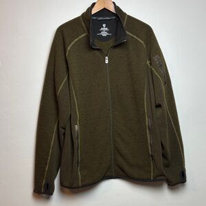 Kuhl Alfpaca Kashmira Full Zip Men’s Fleece Jacket Green XL Hiking Outdoor